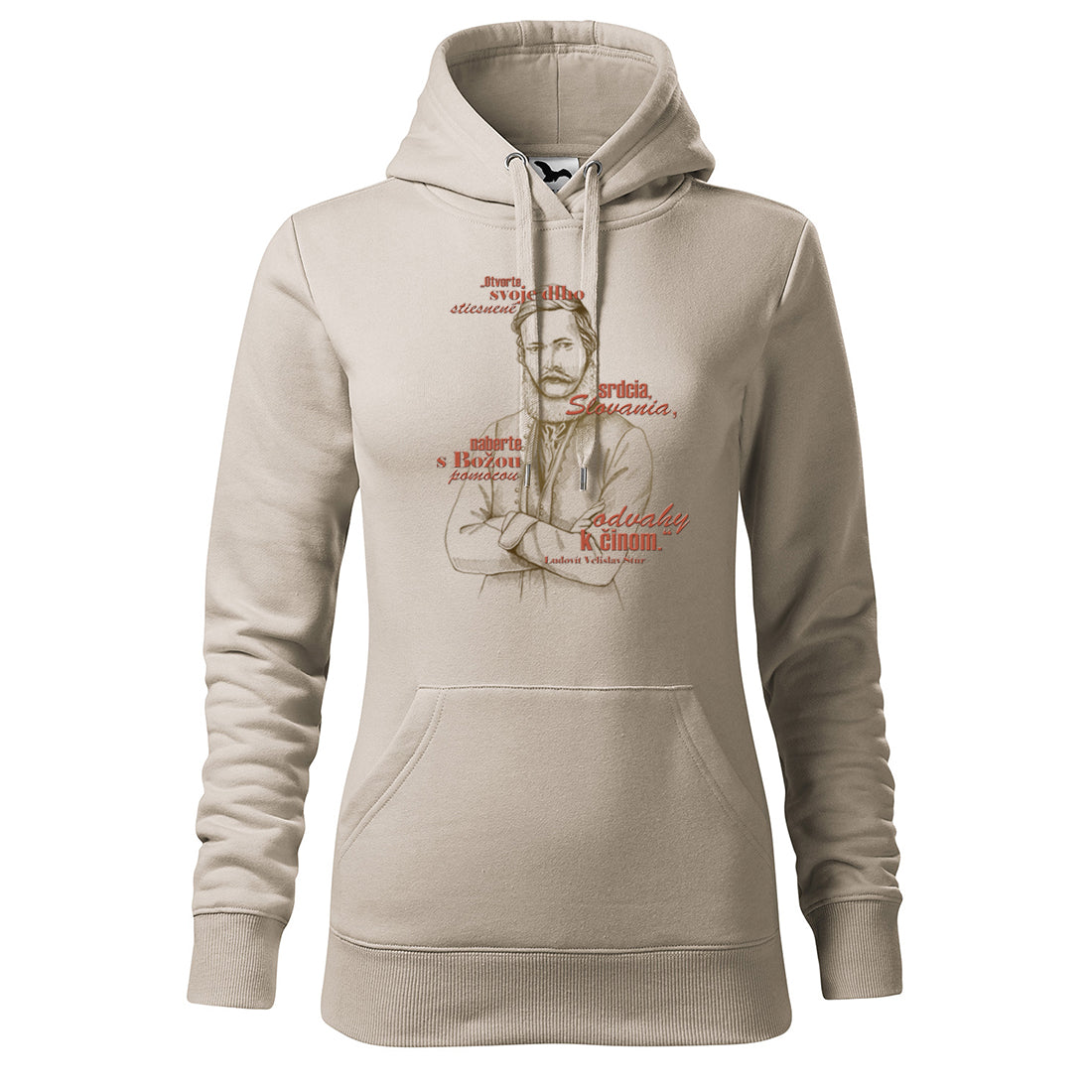 Dámska mikina s kapucňou – Ľudovít Velislav Štúr – NABERTE ODVAHY K ČINOM