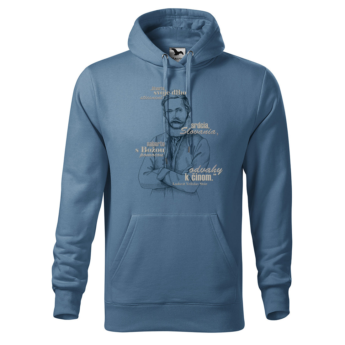 Pánska mikina s kapucňou – Ľudovít Velislav Štúr – NABERTE ODVAHY K ČINOM