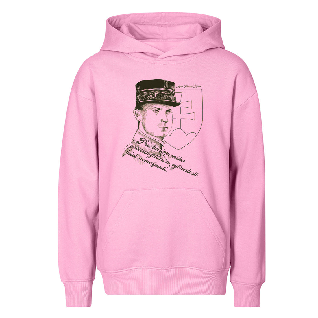 Detská mikina s kapucňou – Milan Rastislv Štefánik – VYTRVALOSŤ
