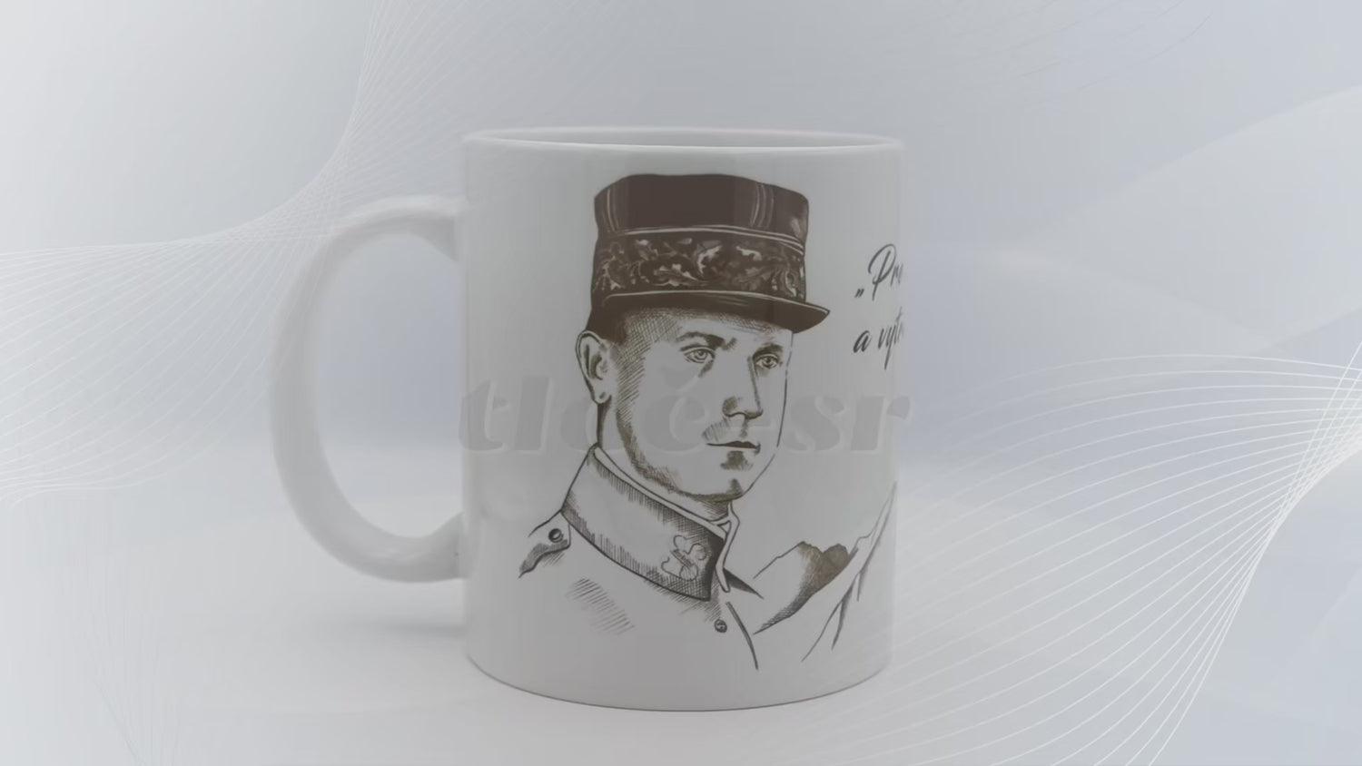 Keramický hrnček – Milan Rastislav Štefánik – PEVNÉ PREDSAVZATIE A VYTRVALOSŤ