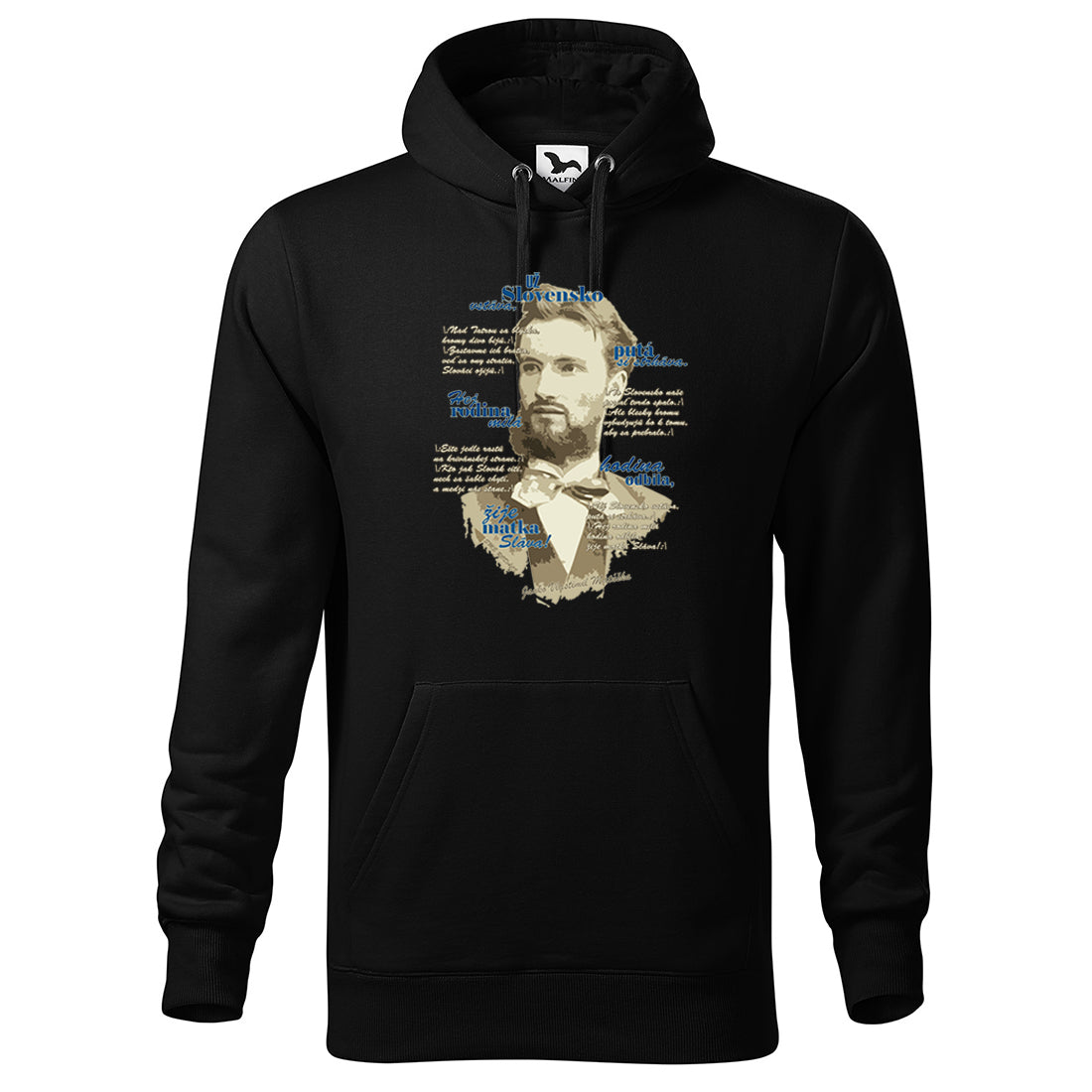 Pánska mikina s kapucňou – Janko Vlastimil Matúška – NAD TATROU SA BLÝSKA
