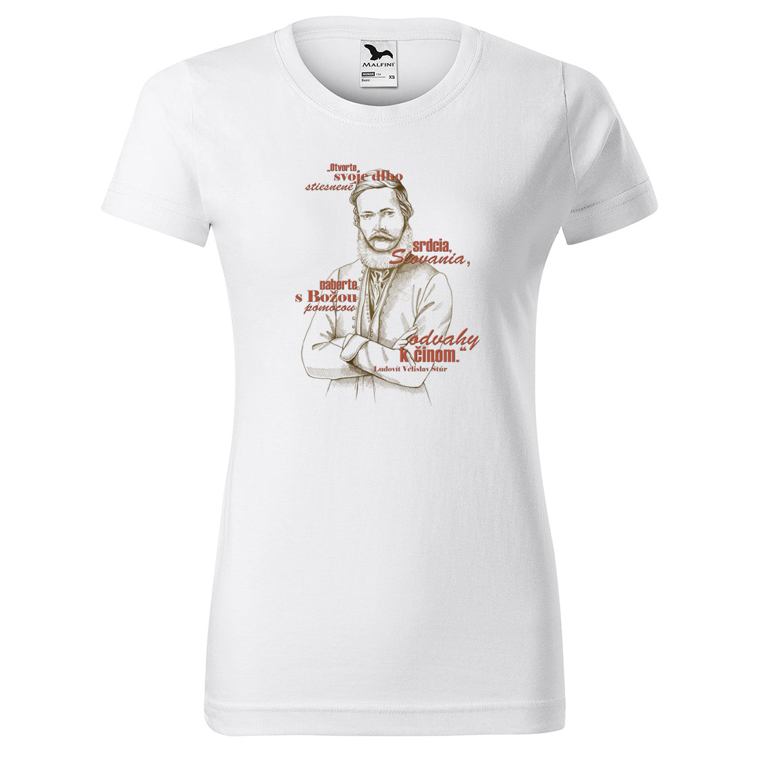 Dámske tričko – Ľudovít Velislav Štúr – NABERTE ODVAHY K ČINOM